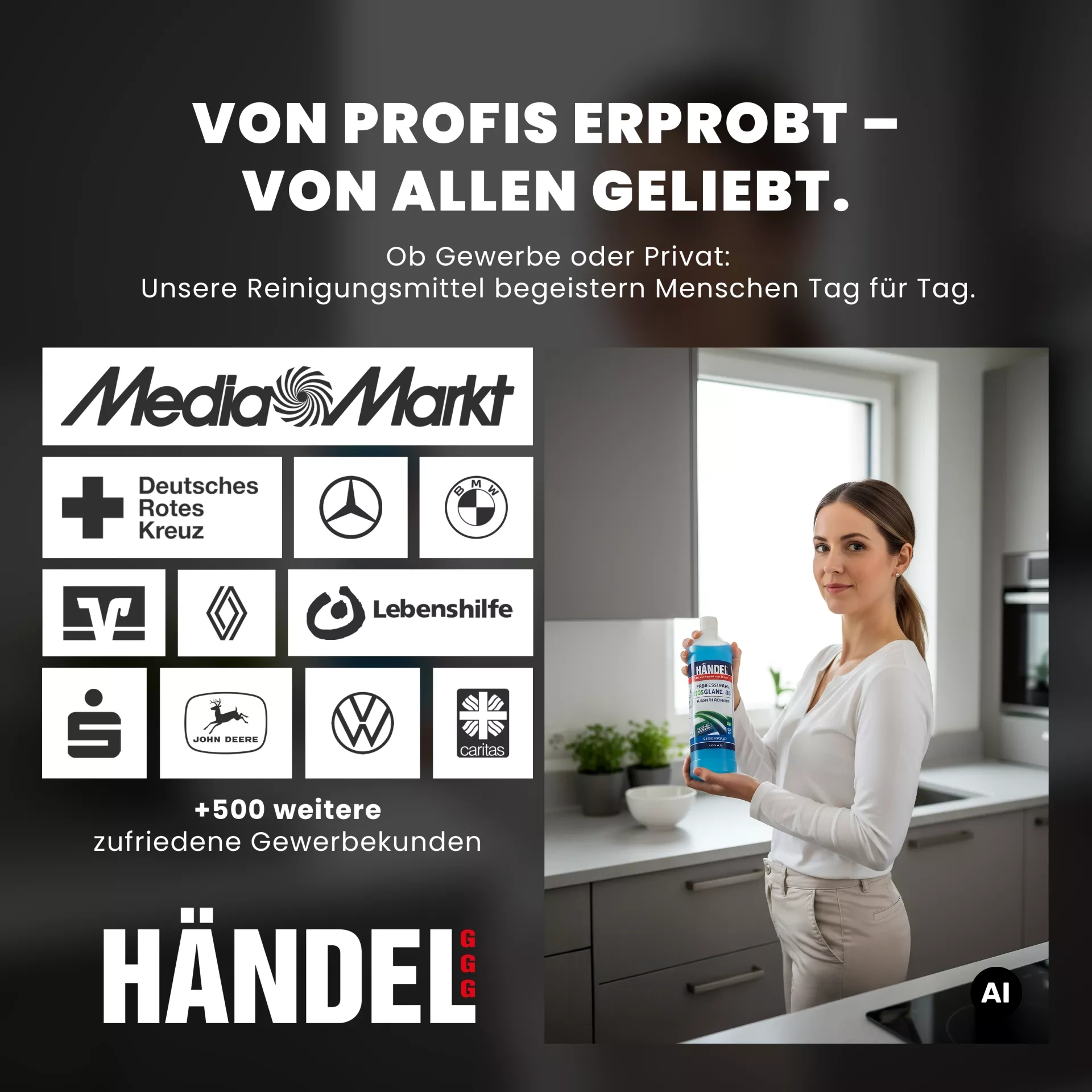 Microfaser Wischmopp Premium | 40cm | Für Universal- und Unterhaltsreinigung | Ideal für Parkettboden, Laminat, Fliesen UVM.