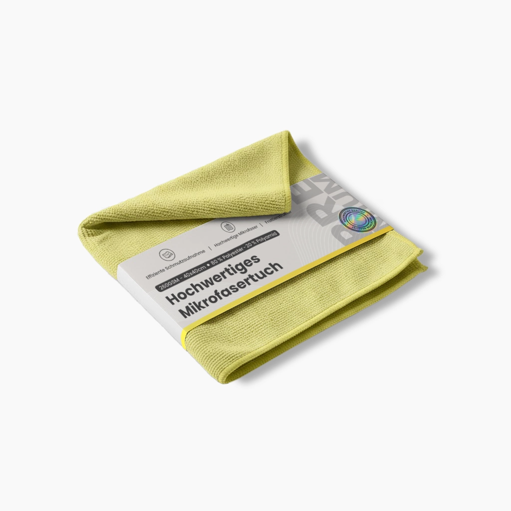 Microfasertuch | Gelb | Universelle Reinigung | Frottee Oberfläche