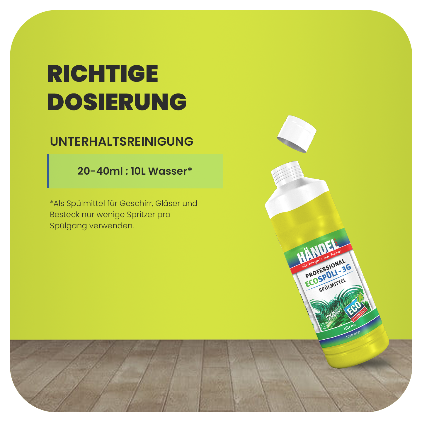 EcoSpüli 3G -Spülmittel | 1L | Mit höchster Fettlösekraft | Geschirrspülmittel flüssig und umweltfreundlich