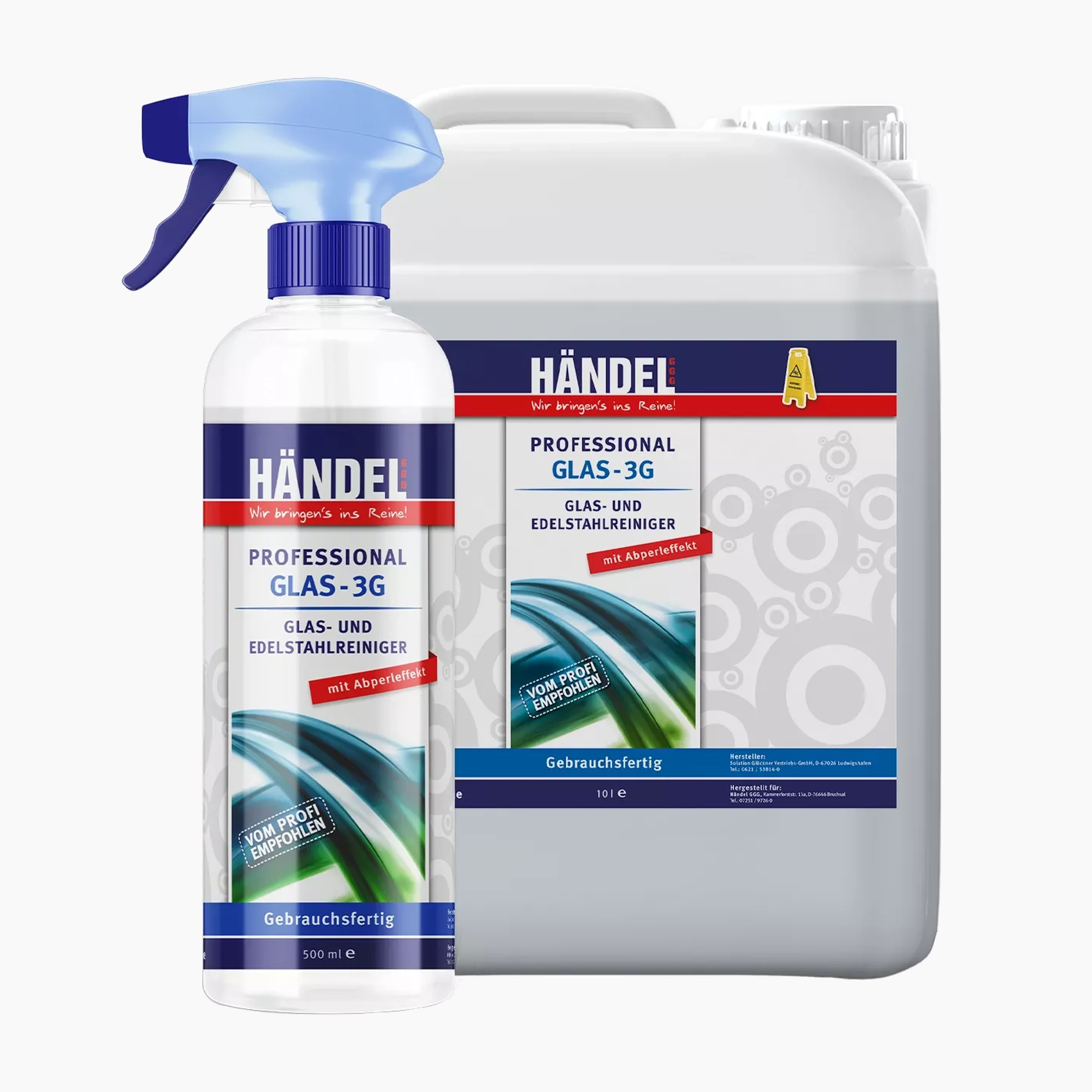 Glas 3G - Glasreiniger und Edelstahlreiniger | 500 ml | mit Abperleffekt | 100% streifenfrei Glas 3G - Glasreiniger und Edelstahlreiniger | 500 ml | mit Abperleffekt | 100% streifenfrei