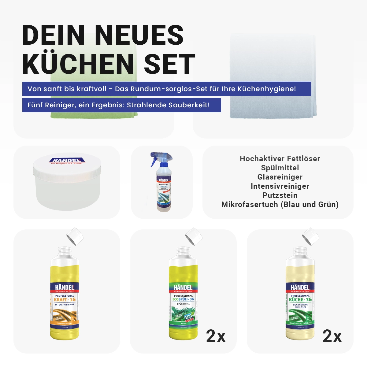 Küche Starterkit | Effizient und vollständig | Für eine saubere Küche